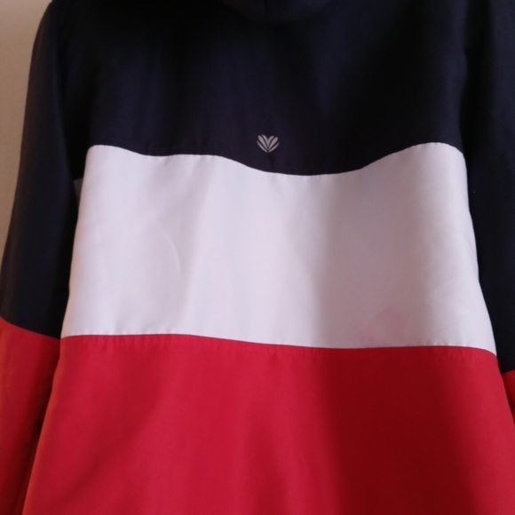 🪷 Forever 21 Red, White, Blue Windbreak Hood Jacket. - Picture 6 of 11